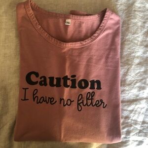 Caution I Have No Filter Unisex Jersey Short Sleeve Tee